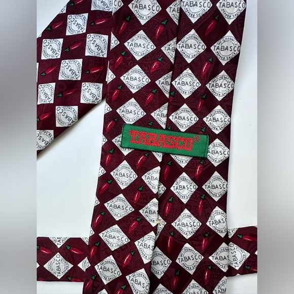 Vintage Tabasco 100% Silk Tie - Picture 3 of 6